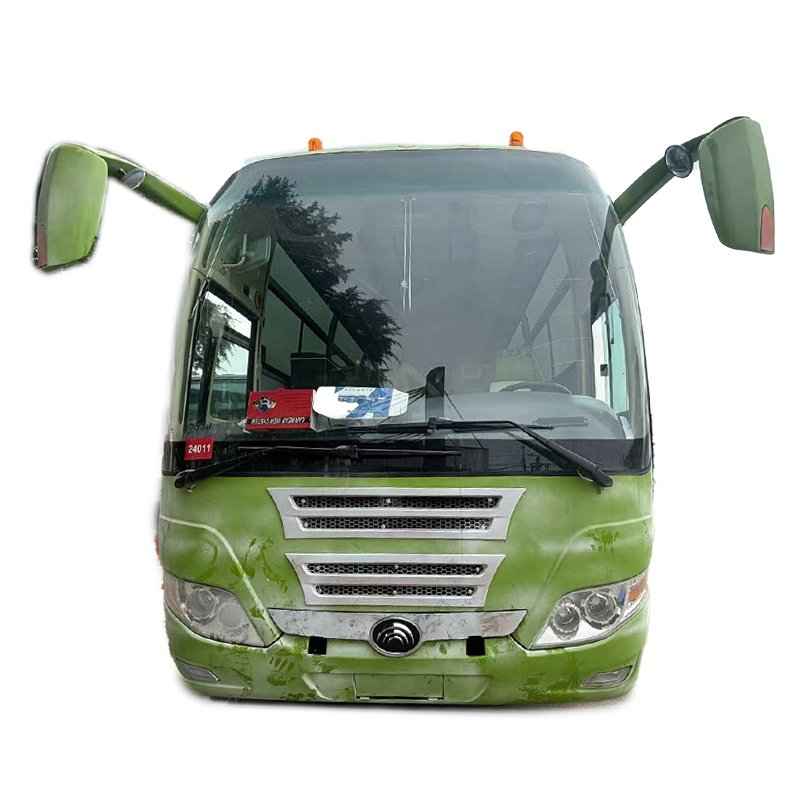 Hot Sale Front Engine Green Color LHD Cheap Used Bus 45 Seater Bus City Bus in Stock